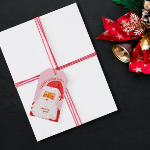 Étiquettes-cadeau Mignonne main Whimsical tiré Père Noël Nom