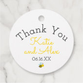 Étiquettes Cadeau Mignonne Mariée Jaune À Être (Dos)