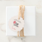 Étiquettes Cadeau mignonne Miss Onederful Merci de ballon rose (En situation)