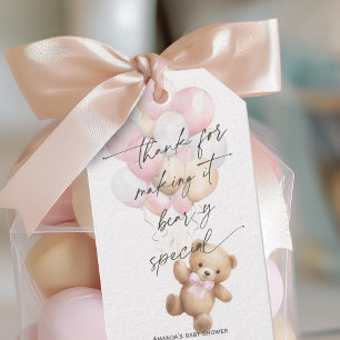 Étiquettes-cadeau Mignonne On Peut Attendre, Pink Baby Girl Douche