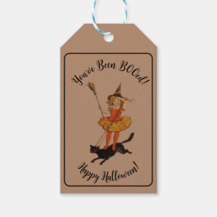 Étiquettes-cadeau Mignonne tu as été BOOed Halloween Chat noir