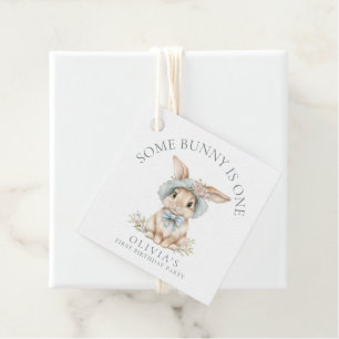 Étiquettes Cadeau Mignonne Un lapin est un 1er Merci d'anniversaire