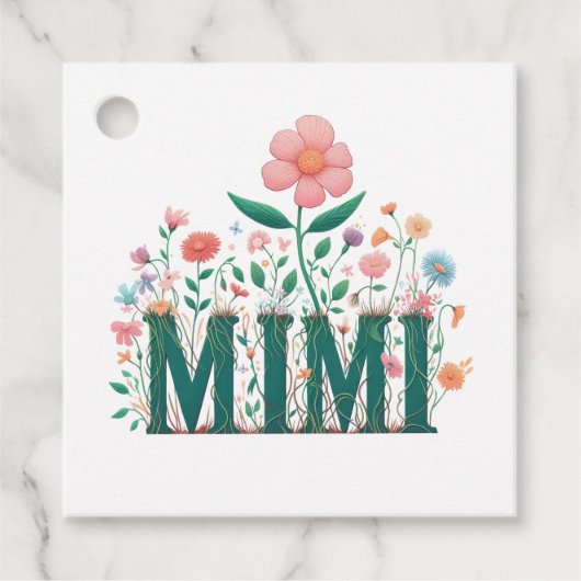 Étiquettes Cadeau Mimi Floral (Devant)