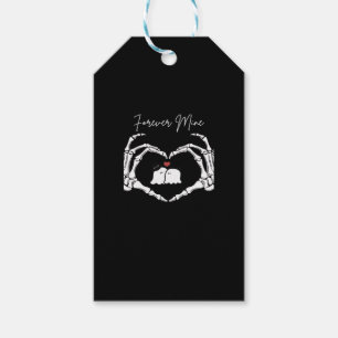 Étiquettes-cadeau Mine, Valentines Classic - Squelette Mains Entendr