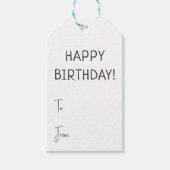 Étiquettes-cadeau Mini-genre Neutre Joyeux anniversaire (Devant)