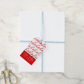 Étiquettes-cadeau Mini Ho Ho Ho Texte Rouge Fête Motif Noël (Avec de laficelle)