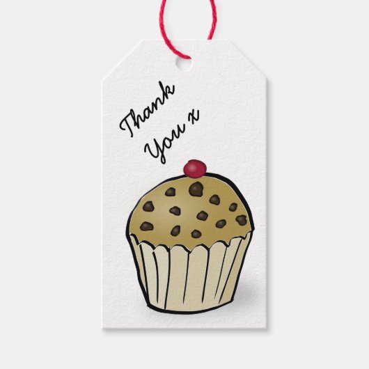 Étiquettes-cadeau Mini Muffins Merci (Devant)