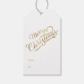 Étiquettes-cadeau Mini script Joyeux Noël Gold Foil (Devant)