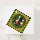 Étiquettes Cadeau Miniature Leprechaun St Patrick's Day Merci FT (En situation)