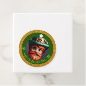 Étiquettes Cadeau Miniature Leprechaun St Patrick's Day Merci RFT03 (En situation)