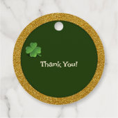 Étiquettes Cadeau Miniature Leprechaun St Patrick's Day Merci RFT08 (Dos)