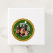 Étiquettes Cadeau Miniature Leprechaun St Patrick's Day Merci RFT08 (En situation)
