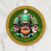 Étiquettes Cadeau Miniature Leprechaun St Patrick's Day Merci RFT11 (Devant)