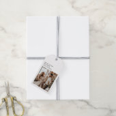 Étiquettes-cadeau Minimal All Is Calm All Is Bright Christmas Photo (Avec de la ficelle)