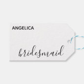 Étiquettes-cadeau Minimal de la typographie moderne Mariage Bridesma (Devant (Horizontal))