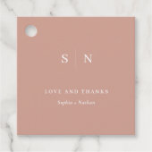 Étiquettes Cadeau Minimal et chic | Merci Mariage en terre cuite (Devant)