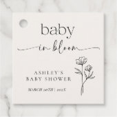 Étiquettes Cadeau Minimal Wildflower Baby Shower Invitation (Devant)