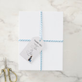 Étiquettes-cadeau Minimalisme avec une illustration de chien (Avec de laficelle)