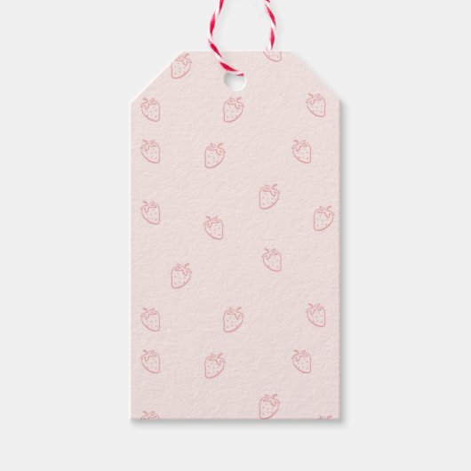 Étiquettes-cadeau Minimalisme de la Fraise (Devant)