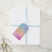 Étiquettes-cadeau Minimalisme Ombre holographique bleu rose (Avec de laficelle)