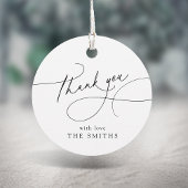 Étiquettes Cadeau Minimalist Elegant Script Thank You