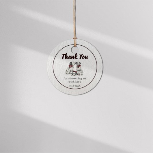 Étiquettes Cadeau Minimalist Gender Neutral Chic Dalmation 