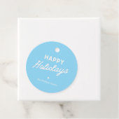 Étiquettes Cadeau Minimalist ׳Happy Holidays׳ Custom Christmas (En situation)