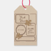 Étiquettes-cadeau Minimalist Style Flower Notes Baby Shower (Dos)