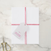 Étiquettes-cadeau Minimaliste Chic Simple Bow Rose Chaud (Avec de la ficelle)