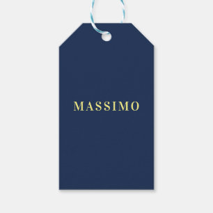 Étiquettes-cadeau Minimaliste Classique Professionnel Nom de Couleur