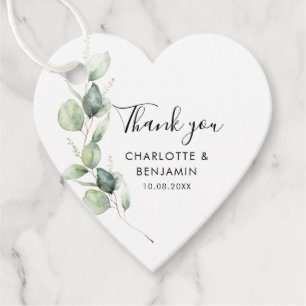 Étiquettes Cadeau Minimaliste Eucalyptus Russe Merci Mariage