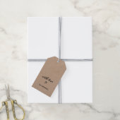 Étiquettes-cadeau Minimaliste Kraft d'amour  (Avec de la ficelle)