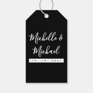 Étiquettes-cadeau Minimaliste Moderne Professionnel Noir