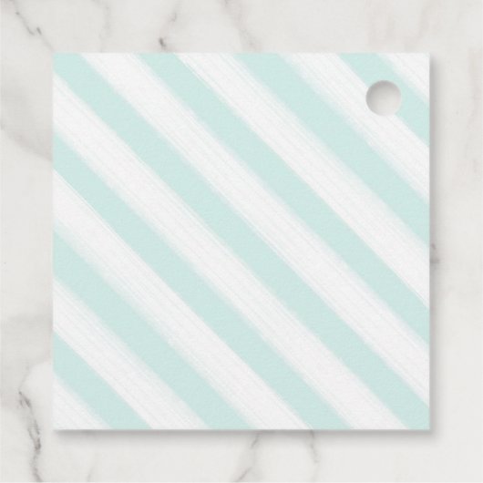 Étiquettes Cadeau Mint & Blanc Nautical Knot Love & Merci Mariage (Dos)