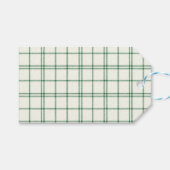 Étiquettes-cadeau Mint Plaid (Devant (Horizontal))