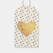 Étiquettes-cadeau Minuscules Coeurs noirs Saint Valentin (Dos)