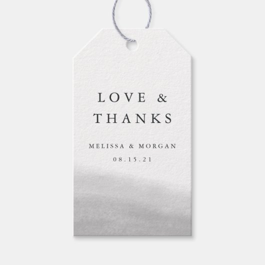 Étiquettes-cadeau Mist Mariage Merci Favoriser (Devant)