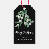 Étiquettes-cadeau Mistletoe de Noël Joyeux Personnalisé (Devant)