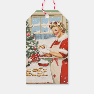 Étiquettes-cadeau Mme Claus Plaisir De La Cuisine De Vacances