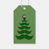 Étiquettes-cadeau Mo Mustache Arbre de Noël Beard Man Topp Vert (Devant)