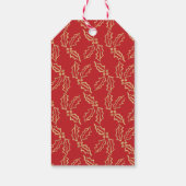 Étiquettes-cadeau Mod Holly Gold Geo Cadre photo Blanc | Vacances (Dos)