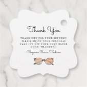 Étiquettes Cadeau Mode aquarelle | Balise de blocage d'entreprise (Dos)