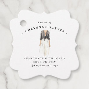 Étiquettes Cadeau Mode aquarelle   Balise de blocage d'entreprise