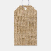 Étiquettes-cadeau Modèle Arrière - plan Burlap (Devant)