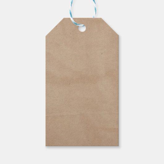 Étiquettes-cadeau Modèle - Arrière - plan de sac en papier (Devant)