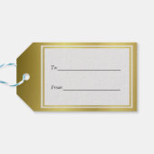 Étiquettes-cadeau Modèle Arrière - plan or (Dos Horizontal)