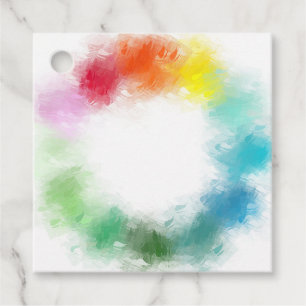 Étiquettes Cadeau Modèle blanc Abstrait coloré personnalisé
