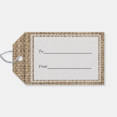 Étiquettes-cadeau Modèle - Burlap rustique (Dos (Horizontal))