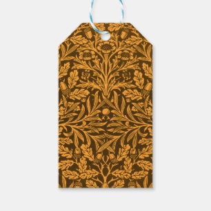 Étiquettes-cadeau Modèle Chêne Or Automne Vintage de William Morris