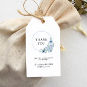 Étiquettes-cadeau Modèle de balise de mariage bleu,